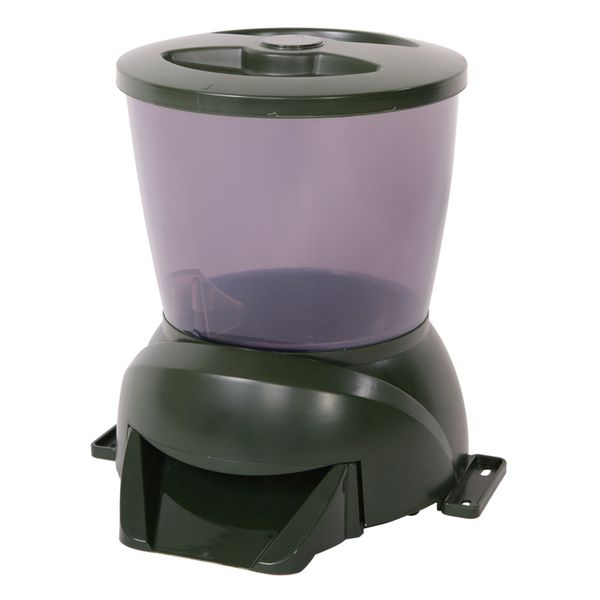 

pff-01 4.25l lcd display automatic fish feeder with clock display olive green fish tank timing feeder us shipping