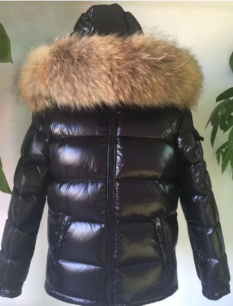 

2020 down coat hooded men down jacket thickening men down parkas 100% real big raccoon fur collar black color