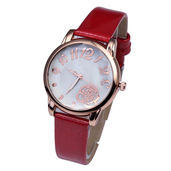 

elegant ladies casual quartz watches round dial leather strap watches fashion charming lxh, Slivery;brown