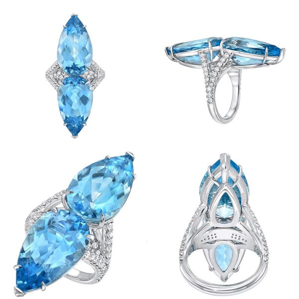 

оригинальность синий мэм ветер жениться обручальное кольцо для женщин фарфора pandora стерлингового серебра кольца, Silver