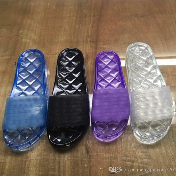 

Beach lipper ummer new men women cartoon big head lipper glue urface tran parent cry tal hoe de igner bath ladie lipper 42 45 43