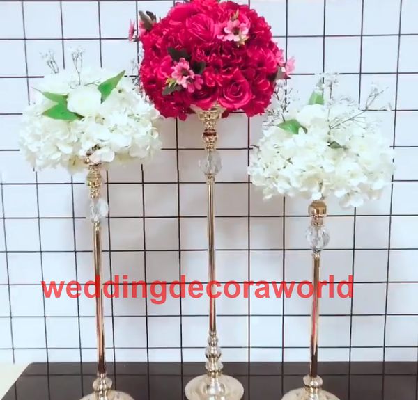 vendita a buon mercato, alto cristallo acrilico matrimonio strada piombo centrotavola matrimonio decorazione / evento festa vaso di fiori candeliere per la tavola decor146