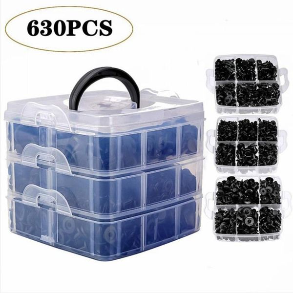 

630pcs general motors screw buckle through nail combination mixed boxed plastic buckle auto car appliances