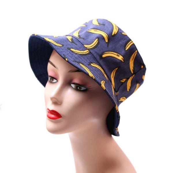 

cap fashion banana print outdoor sun travel casual pot bucket hat fisherman hat men and women outdoor banana print