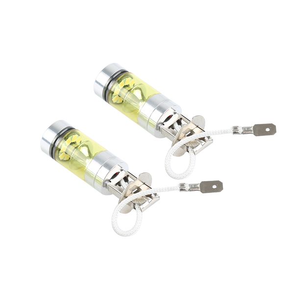 

2pcs/set durable daytime running light drl 9006/hb4 9005/hb3 h1 h3 fog bulbs high power 100w yellow 4300k replacement car lamps