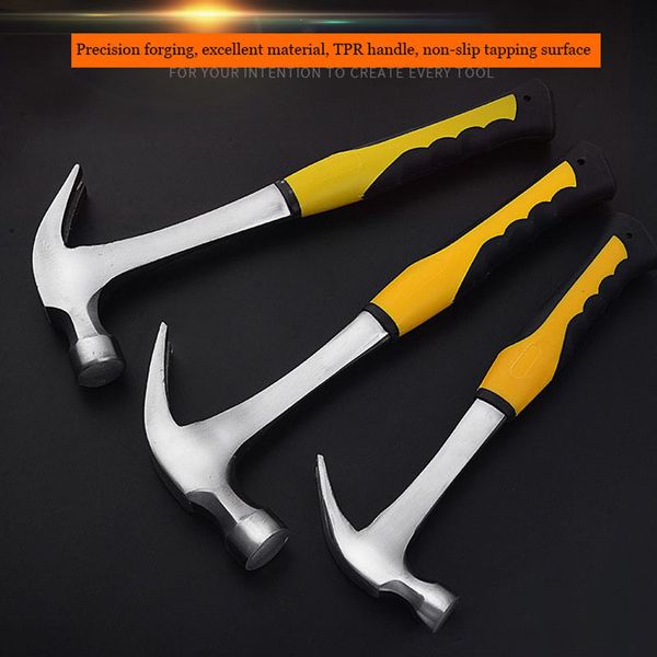 

multifunction plastic handle claw hammer household hammers claw woodworking nail puncher metal hammer emergency rescue tool