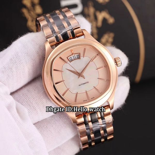 

6 color new big date polo white dial eta2824 automatic mens watch rose gold two tone black steel bracelet sapphire glass gents watches, Slivery;brown