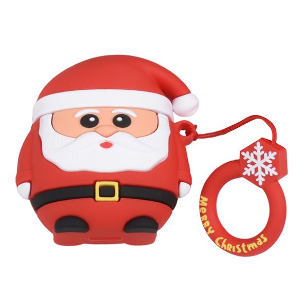 

for airpods earphone cartoon protective case christmas + hook (santa claus)