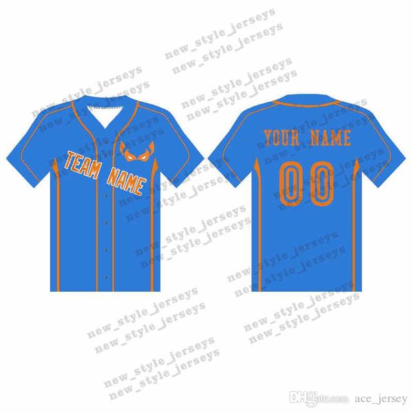 

54MAN Custom Baseball Jerseys Breathable 2019 Men youth Quick Dry Blue white Stitched M-XXXL Green Baseball Jerseys