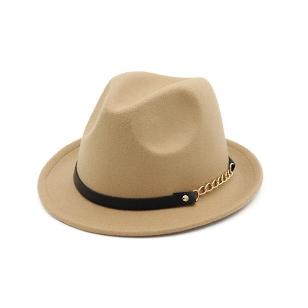 

men women fedora hat with leather belt party hat for lady winter outdoor, Blue;gray