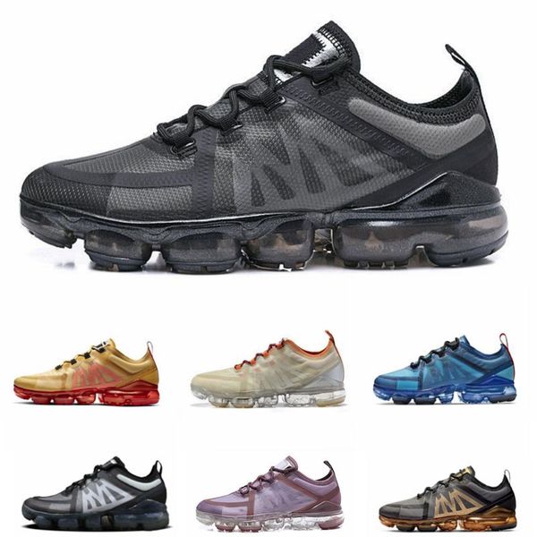 

Newest Air cushion Brand new shoes man 2019 sneakers Canyon Gold Aluminum Blue men women black red white trainer sports running shoe