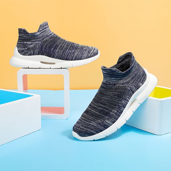

men casual shoes men sneaker shoes flats comfortable slip-on breathable socks plus size 11 krasovki tenis masculino adulto, Black