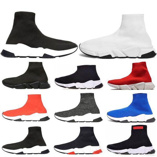 

2019 designer sock shoes oreo black white men running shoes new gypsophila women boots sneakers great quality size 36-45 with box