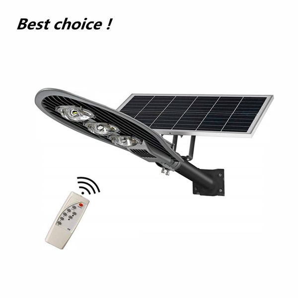 Lampioni stradali solari a LED 150W con telecomando e controllo della luce IP65 Impermeabile 15000LM Luci solari commerciali per aree esterne Super luminose stabili