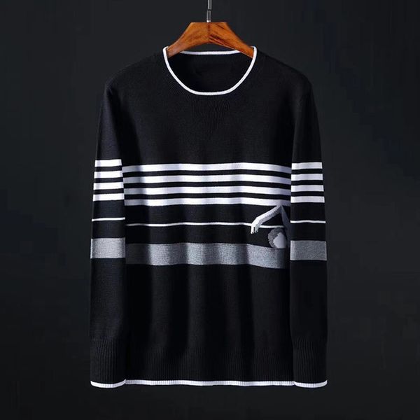 

модный бренд мужские дизайнерские свитера мужские высококачественные повседневные свитера мужчины женщины мода ретро пуловер свитер толстовк, White;black