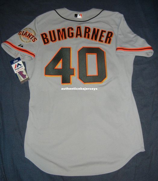 

retro majestic #40 madison bumgarner san francisco grey jersey nwt mens stitched baseball jerseys, Black;blue