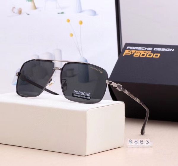 

2020 design excellent quality polarized sunglasses, selling brand sunglasses, men's brand glasses luxury sunglasses, Blue;gray