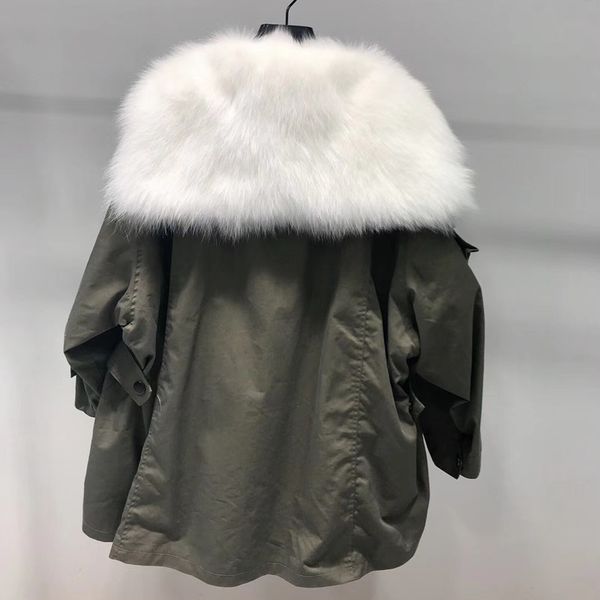 

womens fur coat parkas winter jacket coat women parka big real fur collar natural liner short outerwear, Black