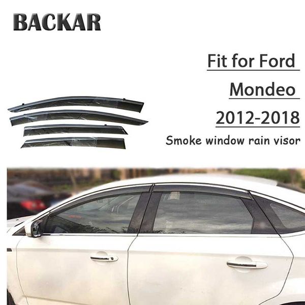 

backar 4pcs auto car windows rain wind sun shield deflector visor trim for ford mondeo 2010 2011 2012 accessories all weather