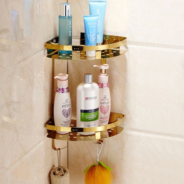 

golden triangle basket rack european antiquebathroom double corner bathroom racks 304 stainless steel tripod bathroom hardware