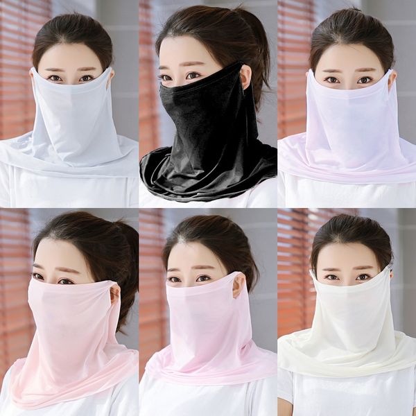 

rtluq women 3d seamless balaclava magic fashion head scarf neck warmer tube face half mask bandana bicycle headwear headband ski hiking camp, Black