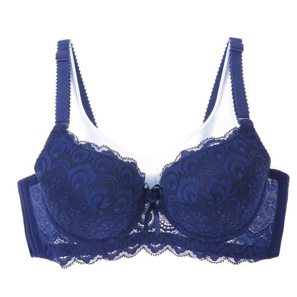 Reggiseno con fiocco ricamato push up in pizzo da donna tinta unita 3/4 coppa intimo donna reggiseno con ferretto reggiseno femminile caldo