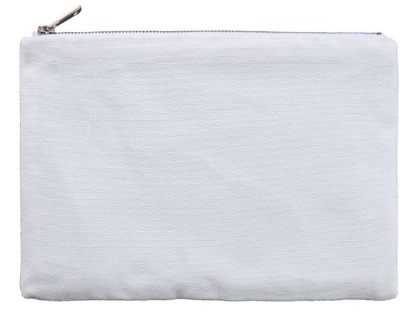 

сублимация пустой макияж сумка 6.3*9.06 дюймов два слоя белый comestic сумки холст heatprinting передачи макияж сумка a02