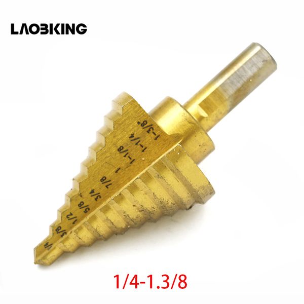 

1шт 1/4 " до 1-3 / 8 hss кобальт большой шаг сверло электроинструменты универсальный хвостовик несколько отверстий для металла пластика стек