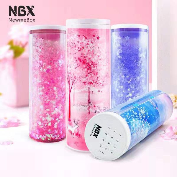 

large capacity stationery box combination lock pencil box whiteboard with solar calculator cartoon penholder school boysandgirls