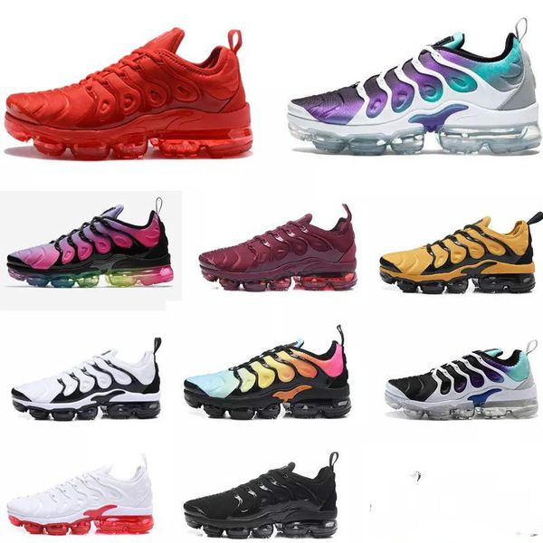 

new arrival active fuchsia megatron tn plus running shoes og bumblebee spirit teal grape geometric lemon lime blue fury men women sneakers, Black