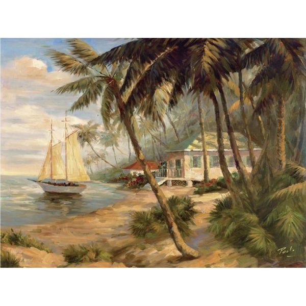 

canvas art oil paintings modern landscapes key west hideaway colorful handmade artwork wall decor