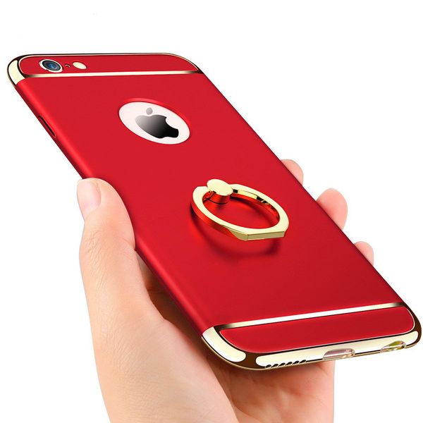 

Матовый Full Body iPhone Ультра-тонкий телефон с Обложкой Kickstand Для Phone7 / 8 6 / 6S черного кра