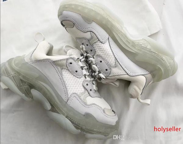 

2019 новый роскошный кристалл нижней повседневная обувь трехместный с 2.0 кроссовки дизайнер папаша тапки ботинки мужские свободного покроя