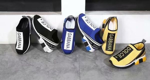 

2019 Новейшие DOLCE GABBANA D.G Мужская синяя вязаная кроссовка Sorrento DG Logo Бирюзовые кроссовки в сеточку для бега с повседневной обувью