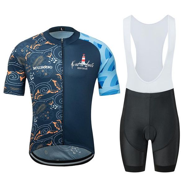 

2020 new cycling jerseys set summer breathable cycling wear mountain bike clothes bicycle clothing mtb bike clothing, Black;blue