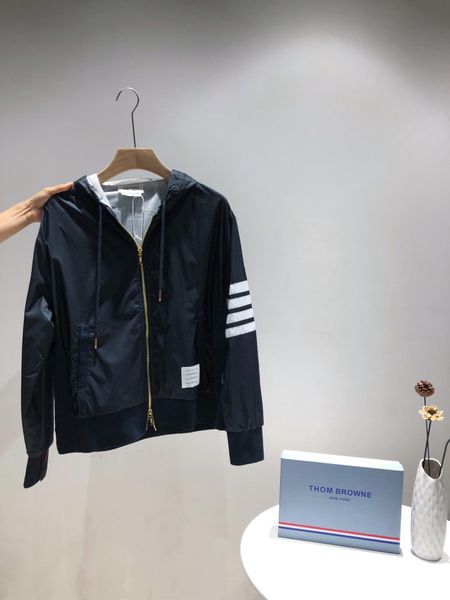 

luxurious brand design thom tb jackets sweatshirts men women clothes sweater fashion streetwear outdoor hoodies browne coat, Gray;blue