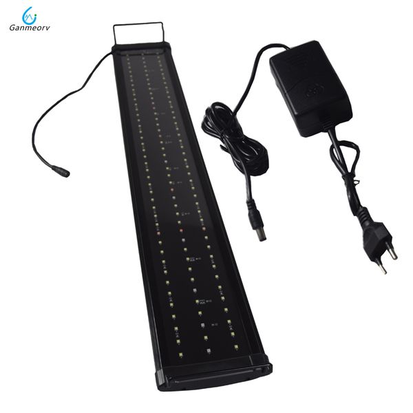 

90-110cm 100-240v aquarium led lighting fish tank light lamp with extendable brackets 5 colors leds fit for aquarium