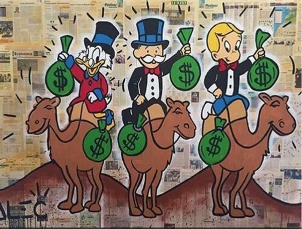 

alec monopoly urban art wall decor camel home decor handpainted &hd print oil painting on canvas wall art canvas pictures 200201
