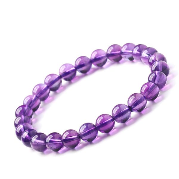 

ladies fashion new exquisite amethyst beaded bracelet designer natural crystal jewelry single ring bracelet party gifts, Black