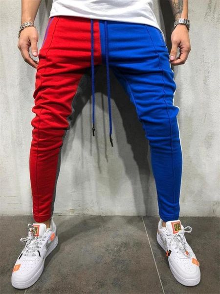 

men's pants men sport long trousers tracksuit fitness workout joggers gym sweatpants, Black