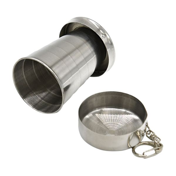 

1pcs нержавеющей стали 75мл складной cup travel набор инструментов для выживания edc передач на открытом воздухе спорт кружки портативные ла