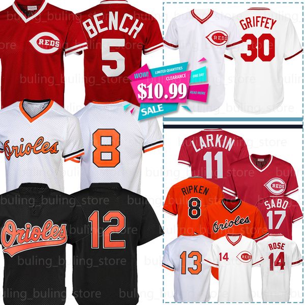 

Cincinnati 5 Johnny Bench Reds Jerseys 30 Ken Griffey Jr 11 Barry Larkin Orioles Jersey Baltimore 8 Cal Ripken 12 Roberto Alomar Machado
