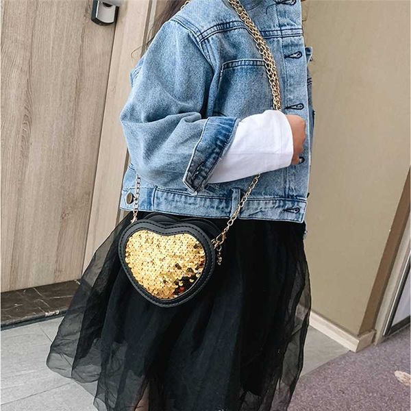 

mini kids handbag heart child shoulder messenger bags small baby girl bags chain purse birthday gift princess evening party
