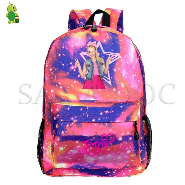 

jojo siwa galaxy space backpack teenagers school bags women men lapbackpack casual travel rucksack funny kids book bags
