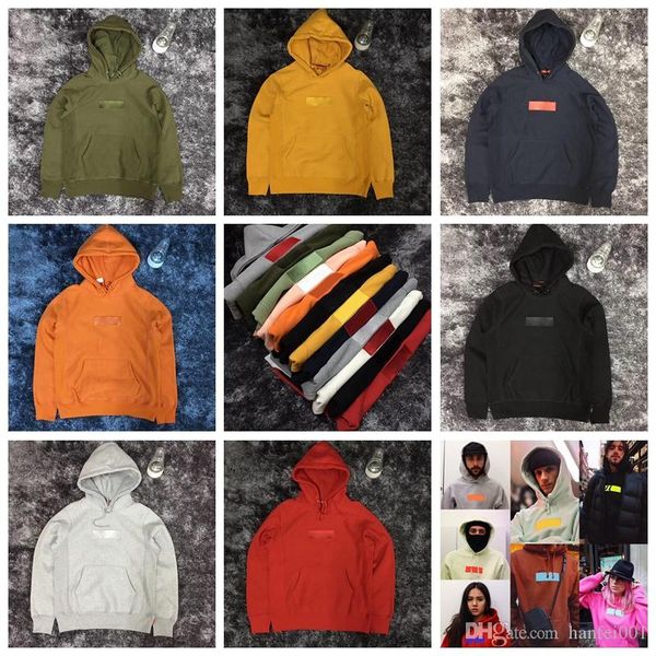 

18ss новейшего box logo вышивки хлопок толстовка пара мода с капюшоном толстовка hip hop лучших качества семь цветы hflswy119, Black;brown