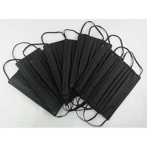 

50шт одноразовые маски earloop маски дышащие удобные маски для защиты микробов личное здоровье нетканая ткань черный