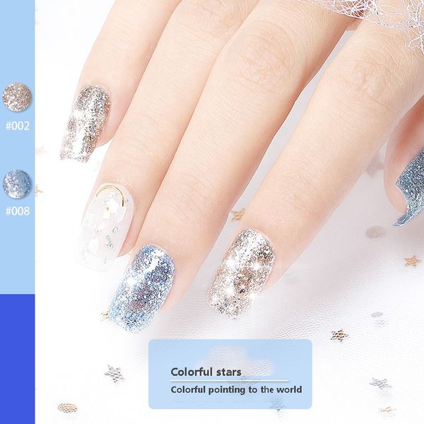 

quick drying led uv nail extension gel luminous nail art gel 3d shimmer glitter polish long-lasting new new, Red;pink