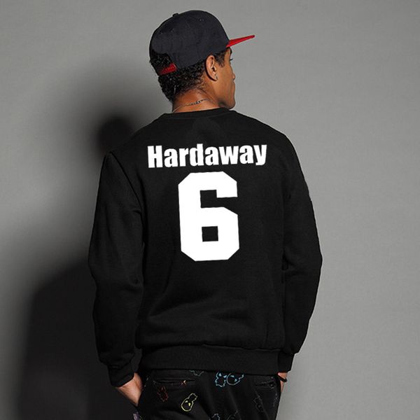 

sweater mens round-neck plus size thick warm sweat wear usa basketball penny hardaway 6 long-sleeve casual jackets, Black