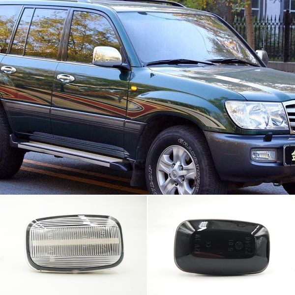 

2pcs dynamic led side marker fender lights flowing turn signal light for toyota land cruiser landcruiser 70 80 100 series