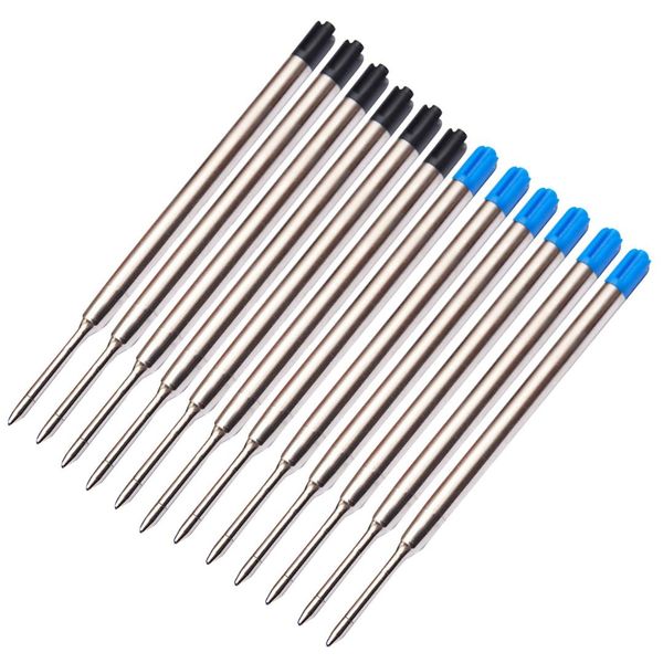 

6pcs ballpoint medium point pen refills replacement refills for parker pens school office supplies 0.7mm, Black;red